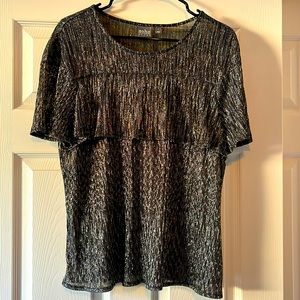 Sparkling Shirt! Silver & Black- Small!